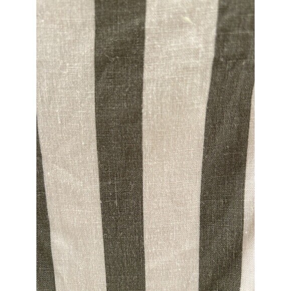 C & C CALIFORNIA Green White Striped Linen Jumpsuit with Front Buttons Medium - Picture 3 of 7